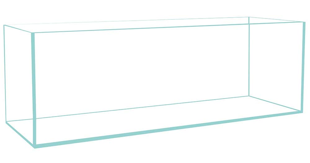 Glass Bookshelf Aquarium with Foam Leveling Mat, 33.85 inches B9565