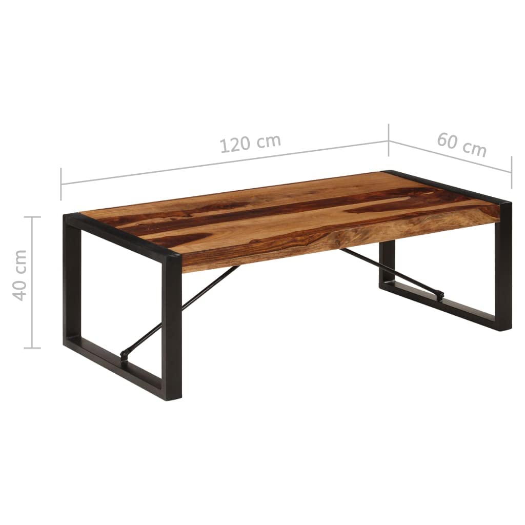 Square Rustic Solid Sheesham Wood Coffee Table O751