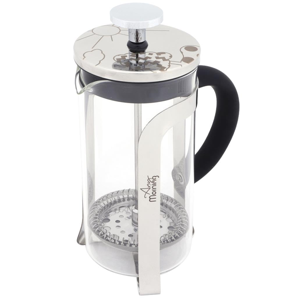 French Press Coffee Maker 20 oz Borosilicate Glass Stainless Steel E501005