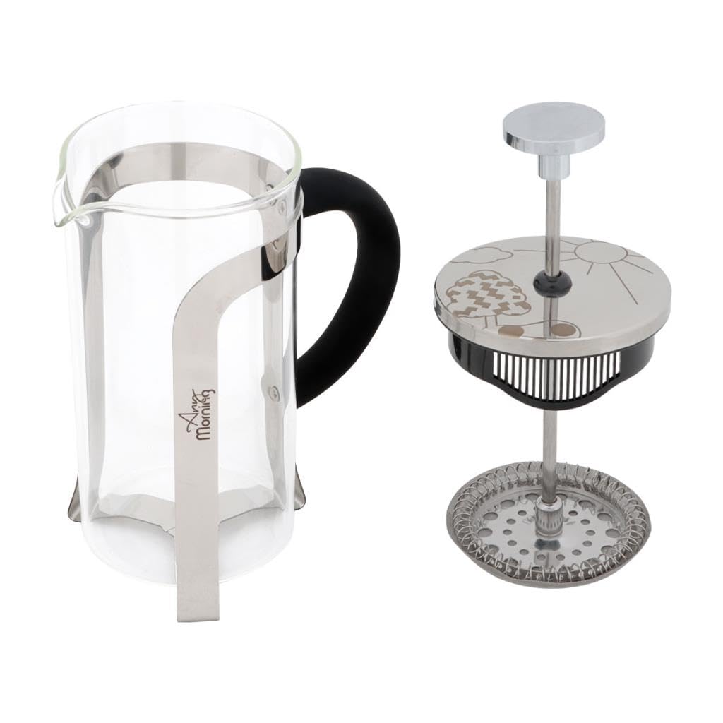 French Press Coffee Maker 20 oz Borosilicate Glass Stainless Steel E501005