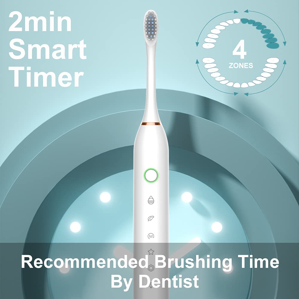 2 Pack Sonic Electric Toothbrush with 8 Heads H918709