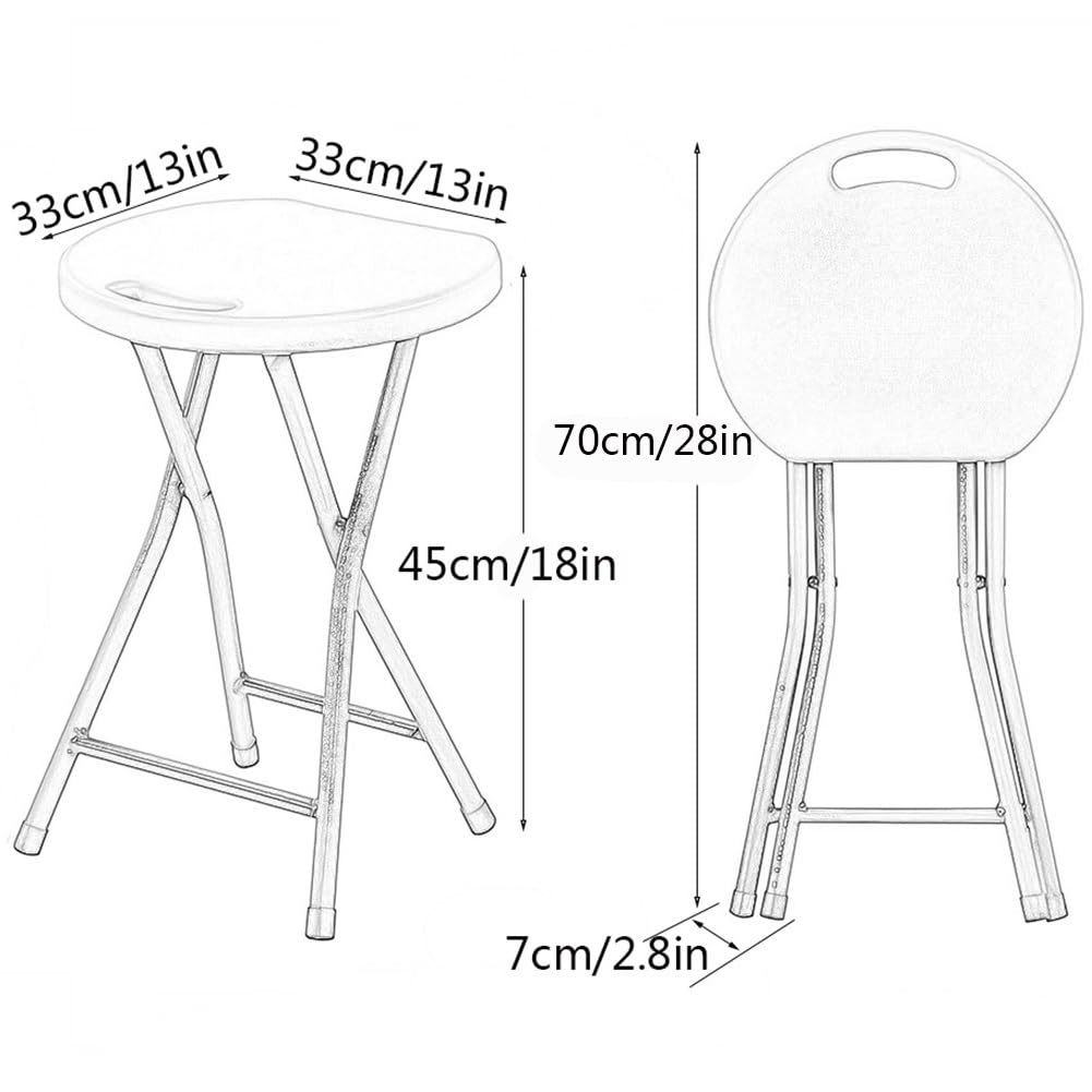 18 Inch Black Portable Folding Chair with Handle Z413603