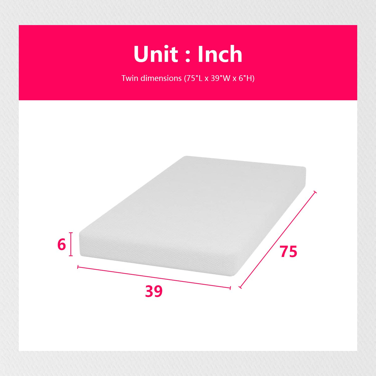 6 Inch Medium Firm Foam Mattress G4715