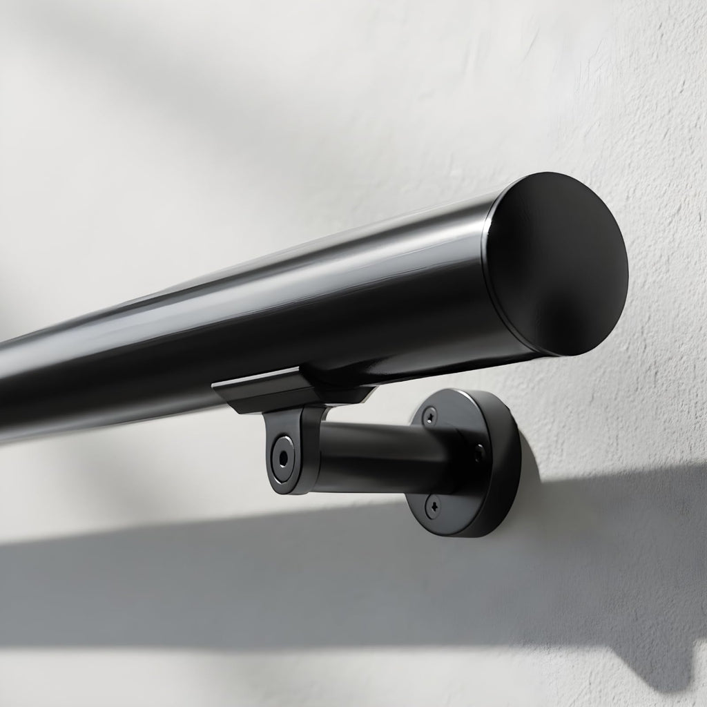 6FT Aluminum Handrail Kit Matte Black T390693