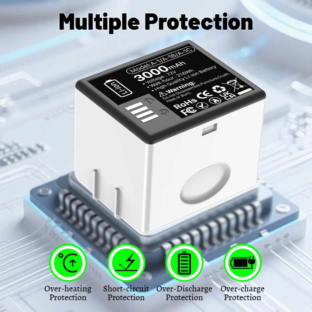 2-Pack Rechargeable Batteries with Charging Station J872