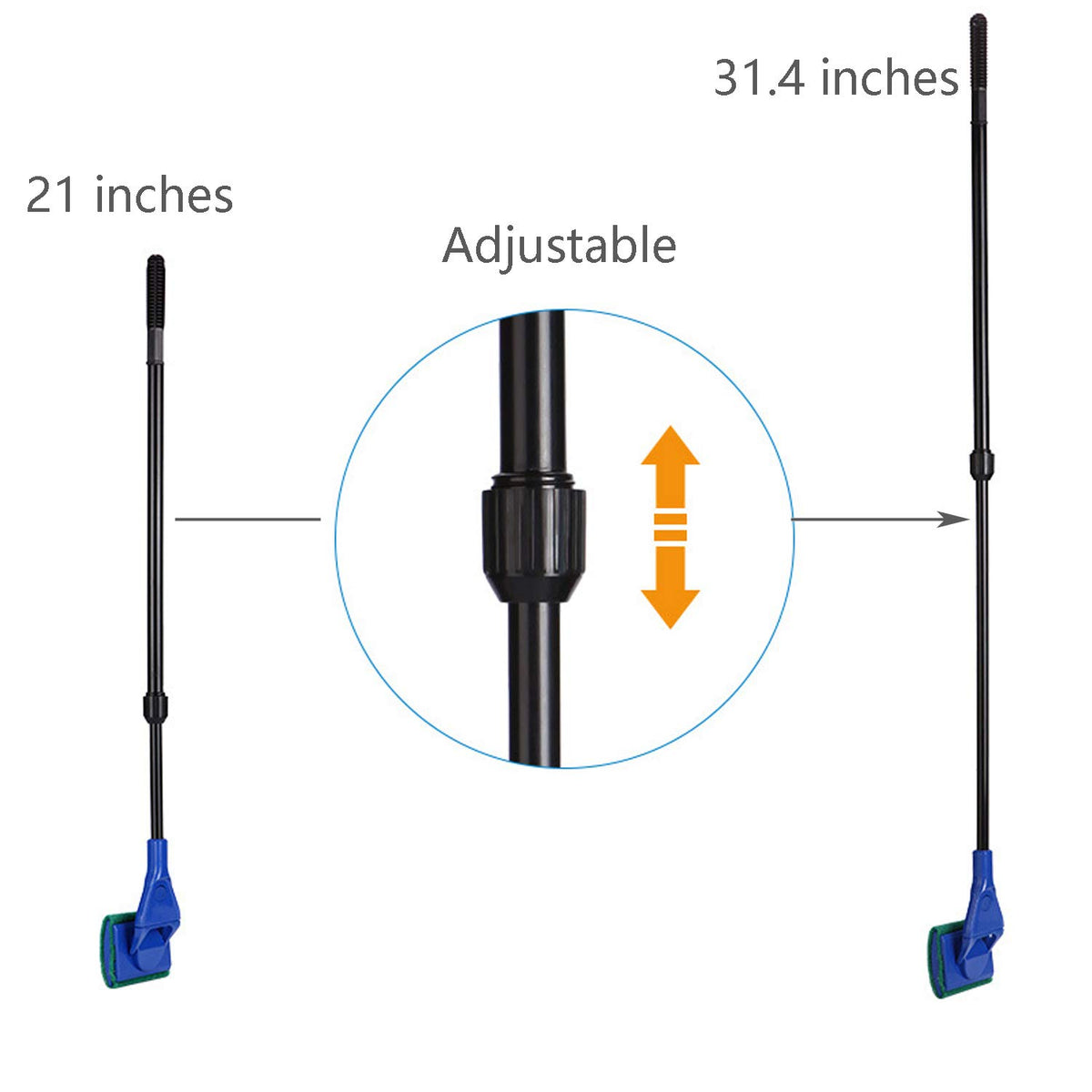 5 In 1 Aquarium Cleaning Tools Kit with Adjustable Length Rod K745