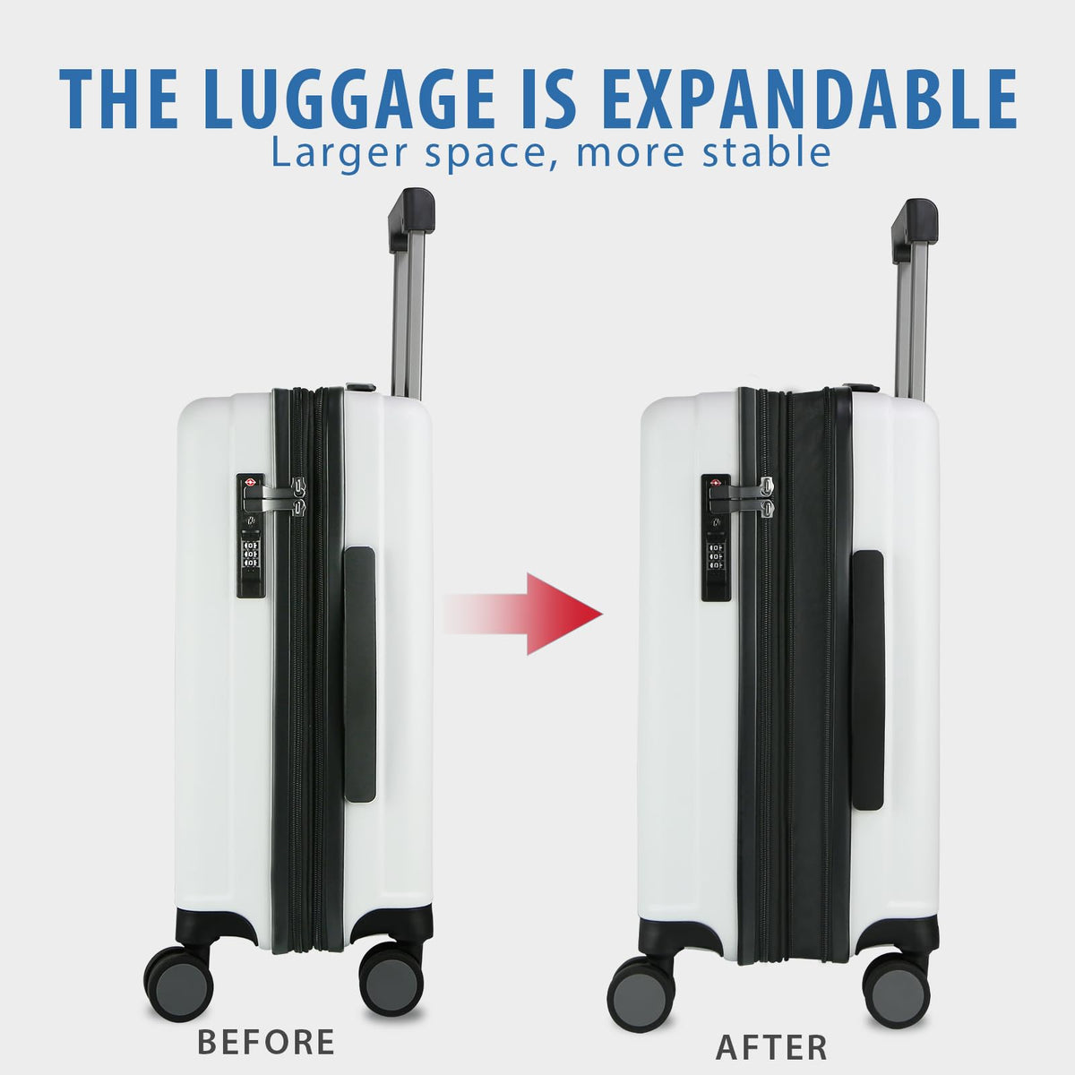 Carry On Luggage 20-Inch White K96491
