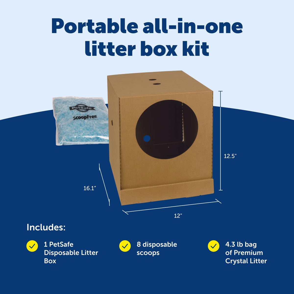 Disposable Litter Box, Fresh Scent, 4.3Lb Bag Y33979