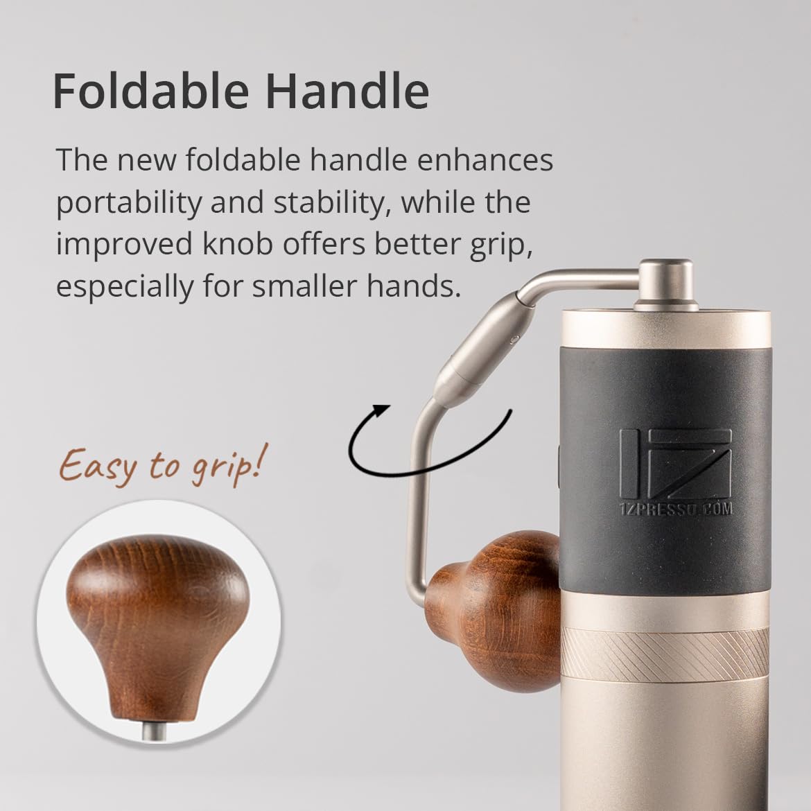 Manual Coffee Grinder Silver Stainless Steel Conical Burr A97933