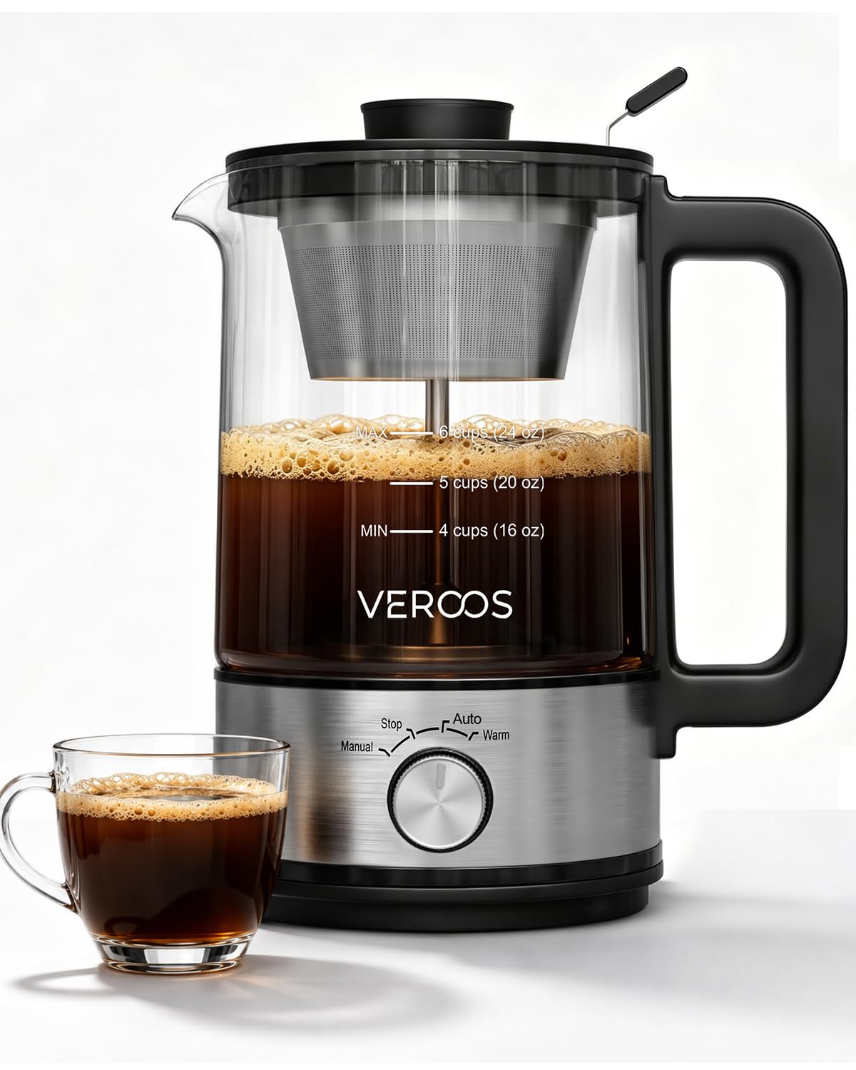 Electric 6-Cup Borosilicate Glass Percolator Coffee Pot R664771