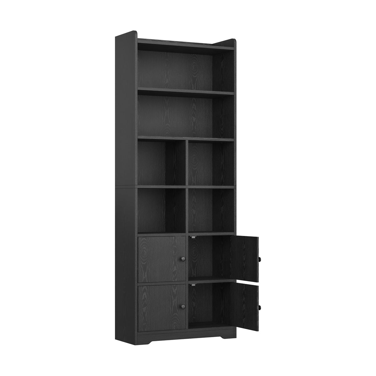 74.6" Tall 6-Tier Bookshelf with Doors S84605