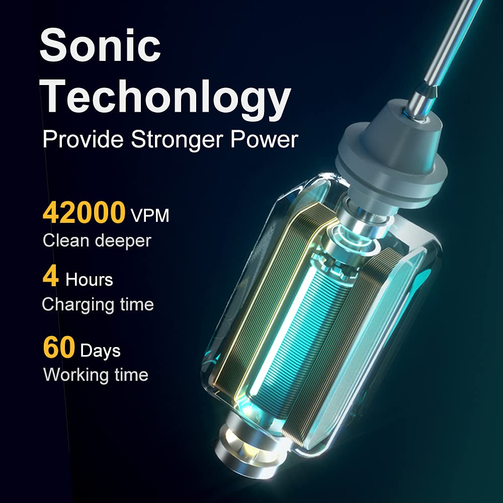 2 Pack Sonic Electric Toothbrush with 8 Heads H918709