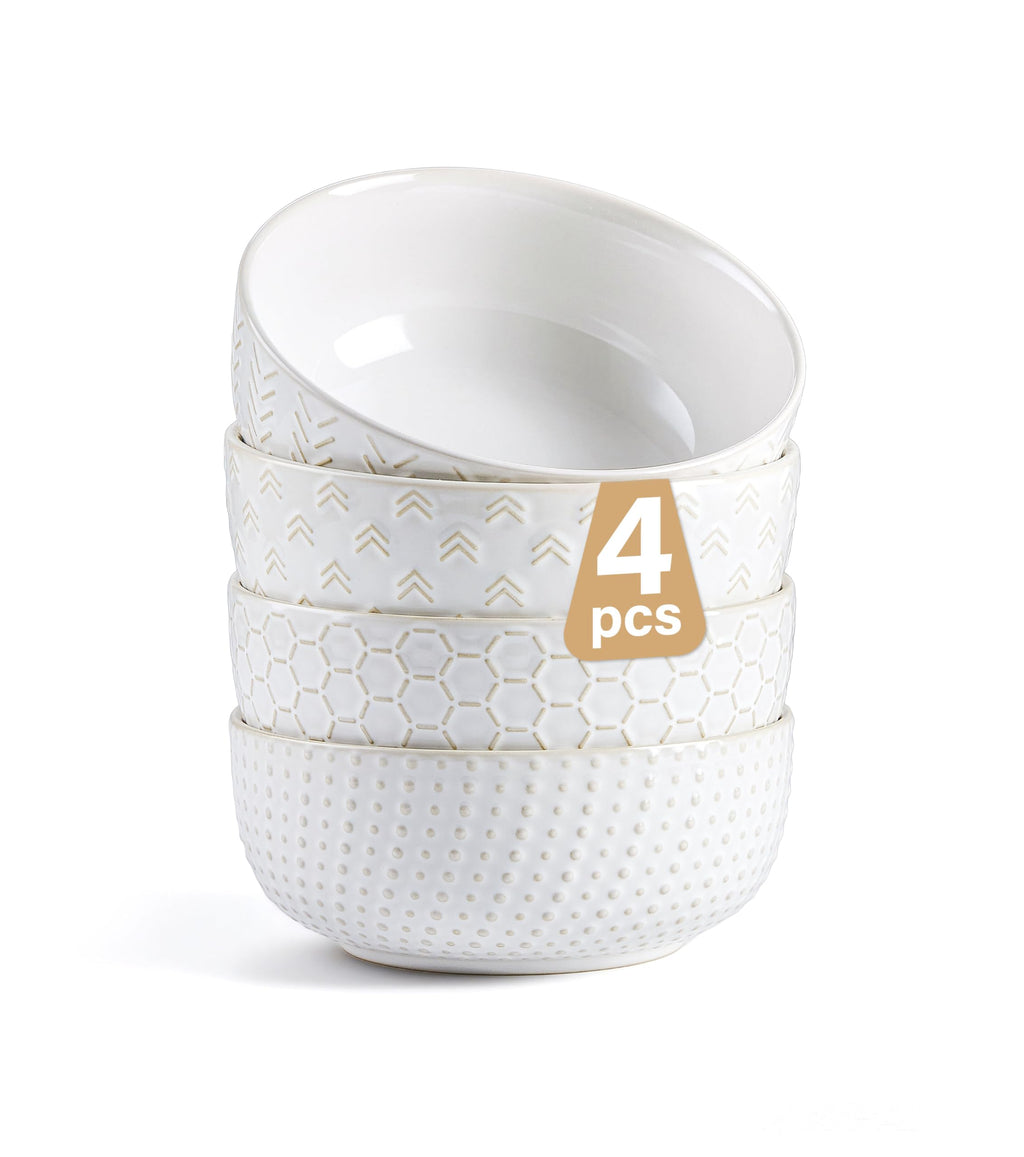 26 oz Ceramic Cereal Bowls Set of 4 R2456
