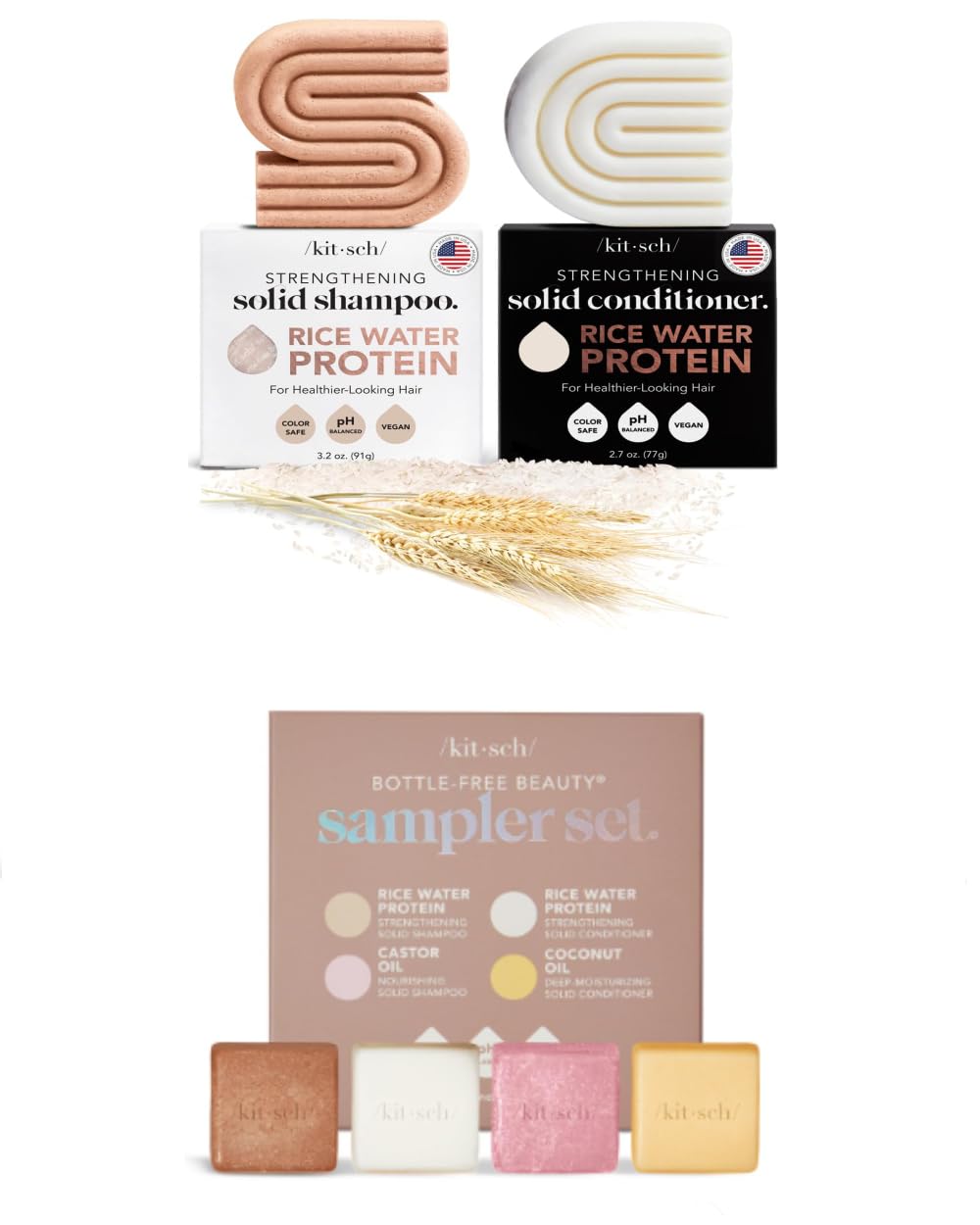 4pc Rice Water Shampoo and Conditioner Set T338610