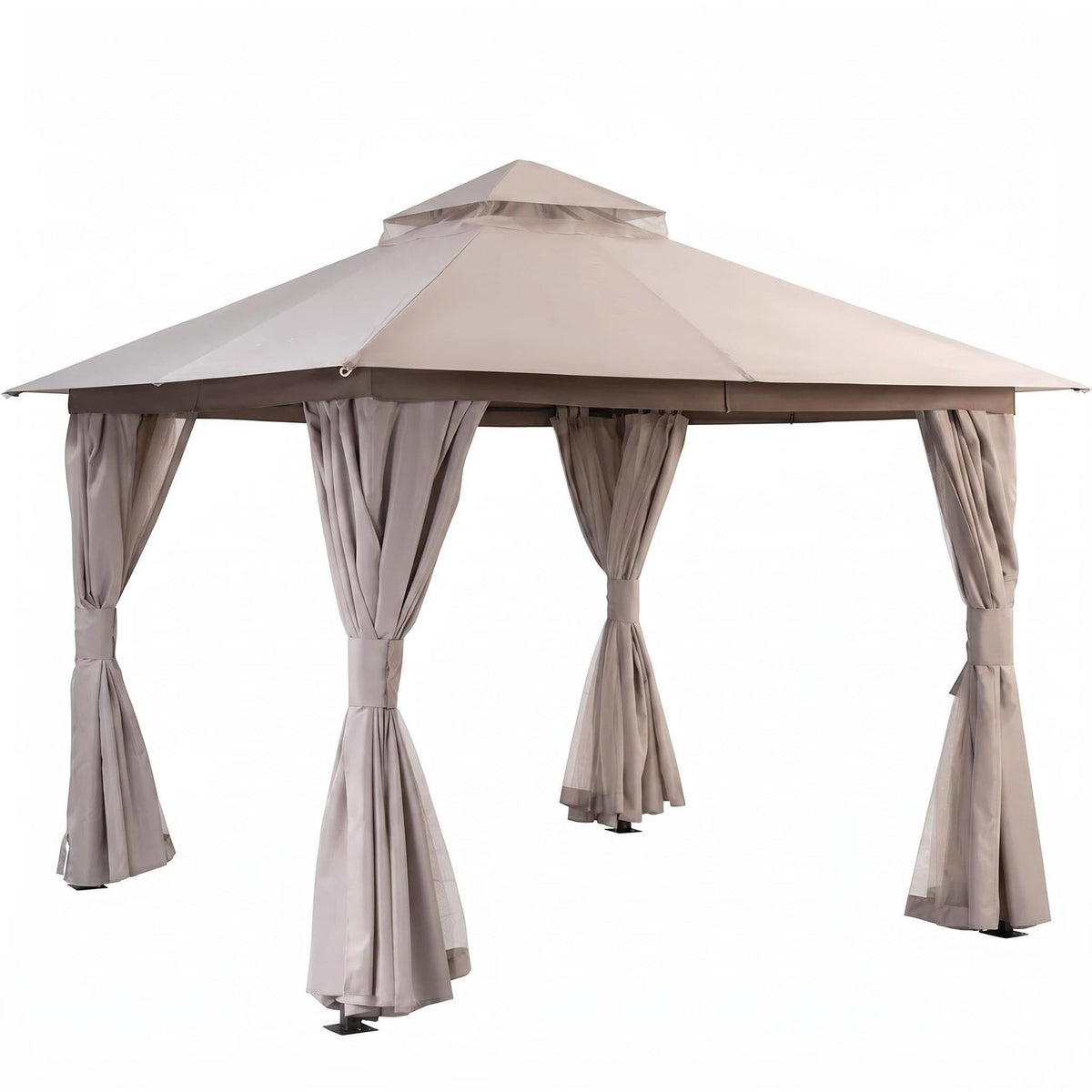 12x12 Metal Frame Gazebo Canopy Tent P4561