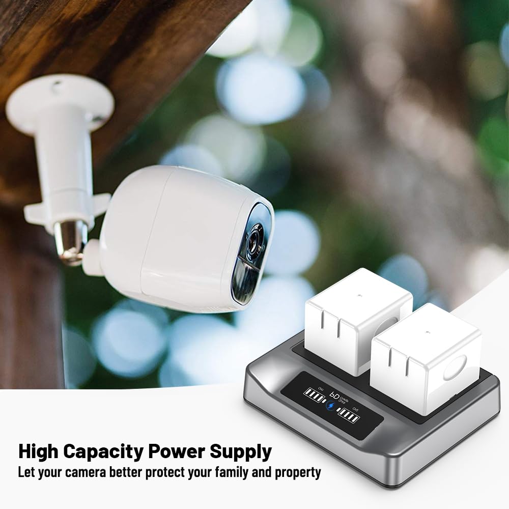 2-Pack Rechargeable Batteries with Charging Station J872