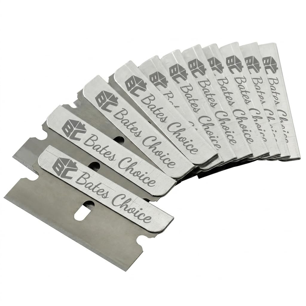 50 pcs Carbon Steel Flat Scraper Blades D4978
