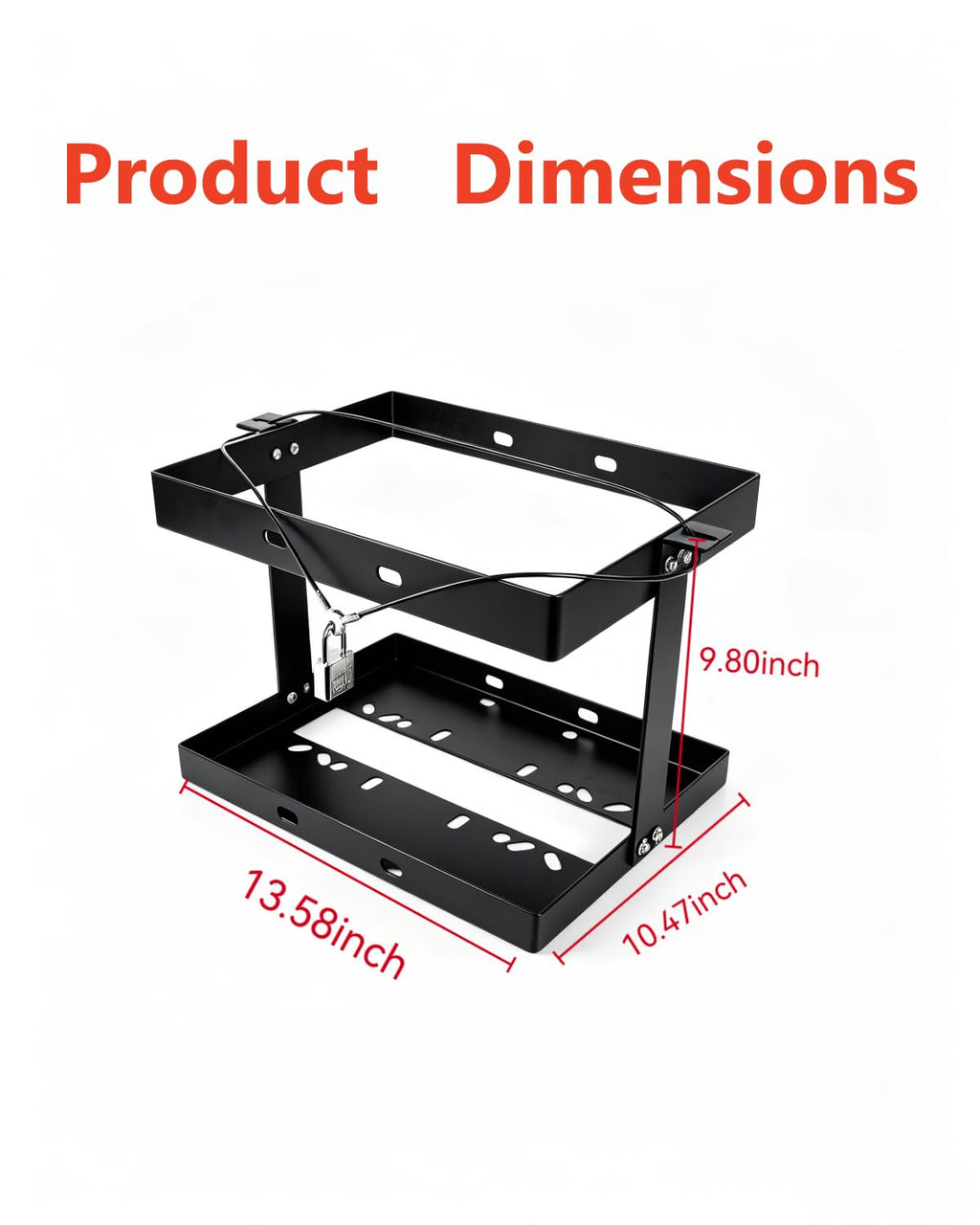 5 Gallon Gas Can Holder with Anti-Theft Lock Y200694
