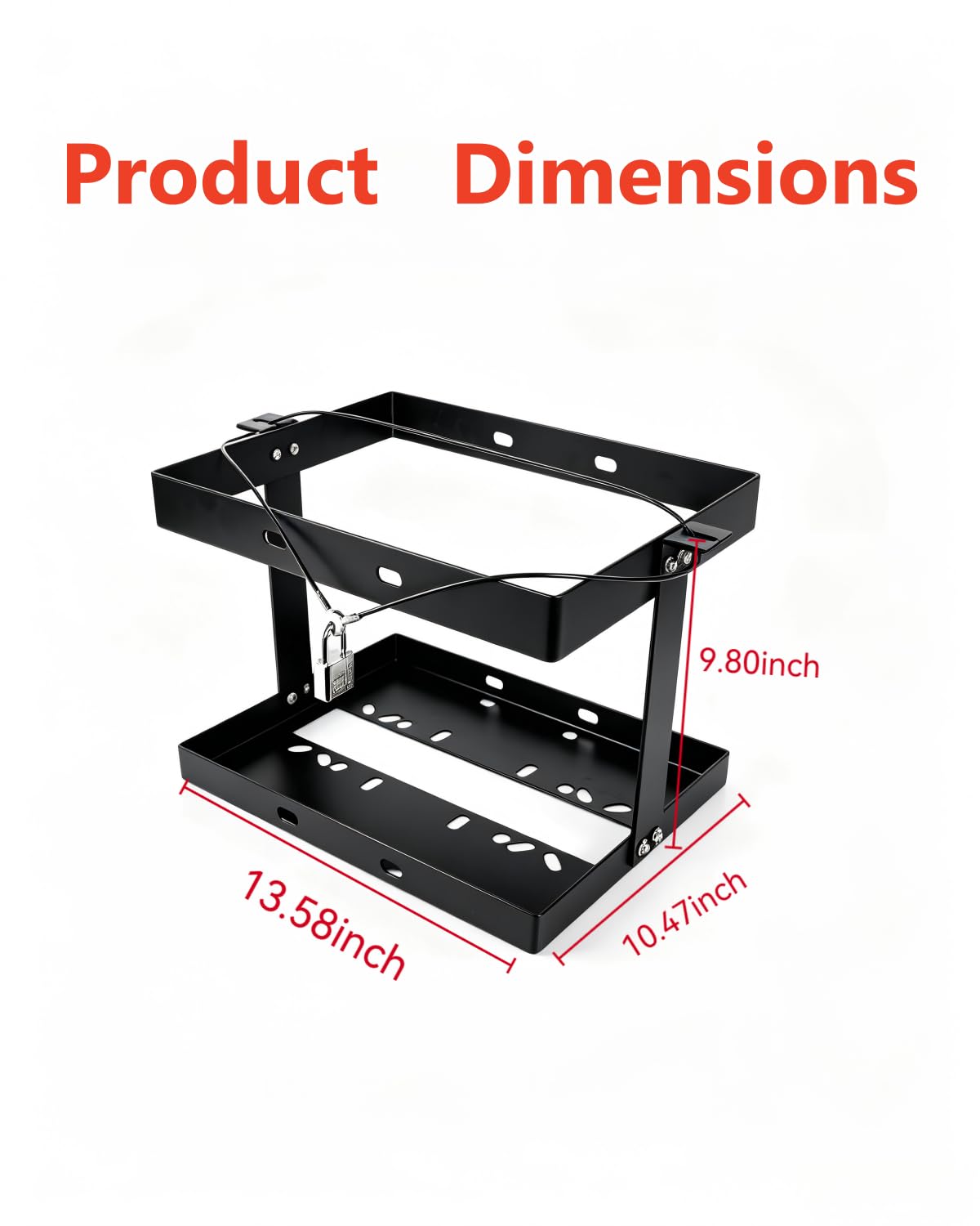 5 Gallon Gas Can Holder with Anti-Theft Lock Y200694