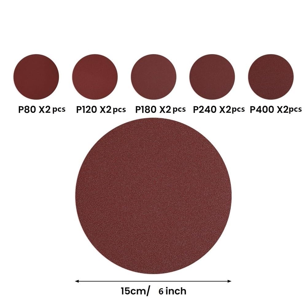 20pcs 6inches No Hole Self Stick Sanding Discs X5564