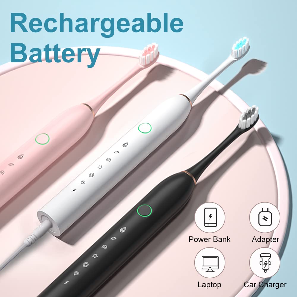 2 Pack Sonic Electric Toothbrush with 8 Heads H918709