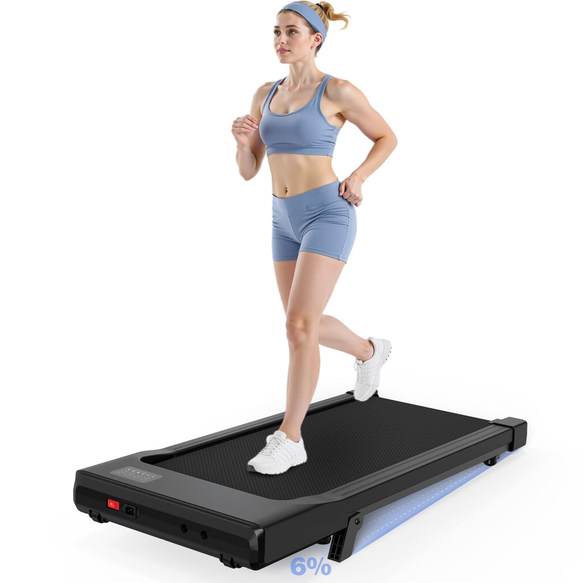 Walking Pad with Incline, 2.5 HP Under Desk Treadmill, 300 lbs Capacity V37720