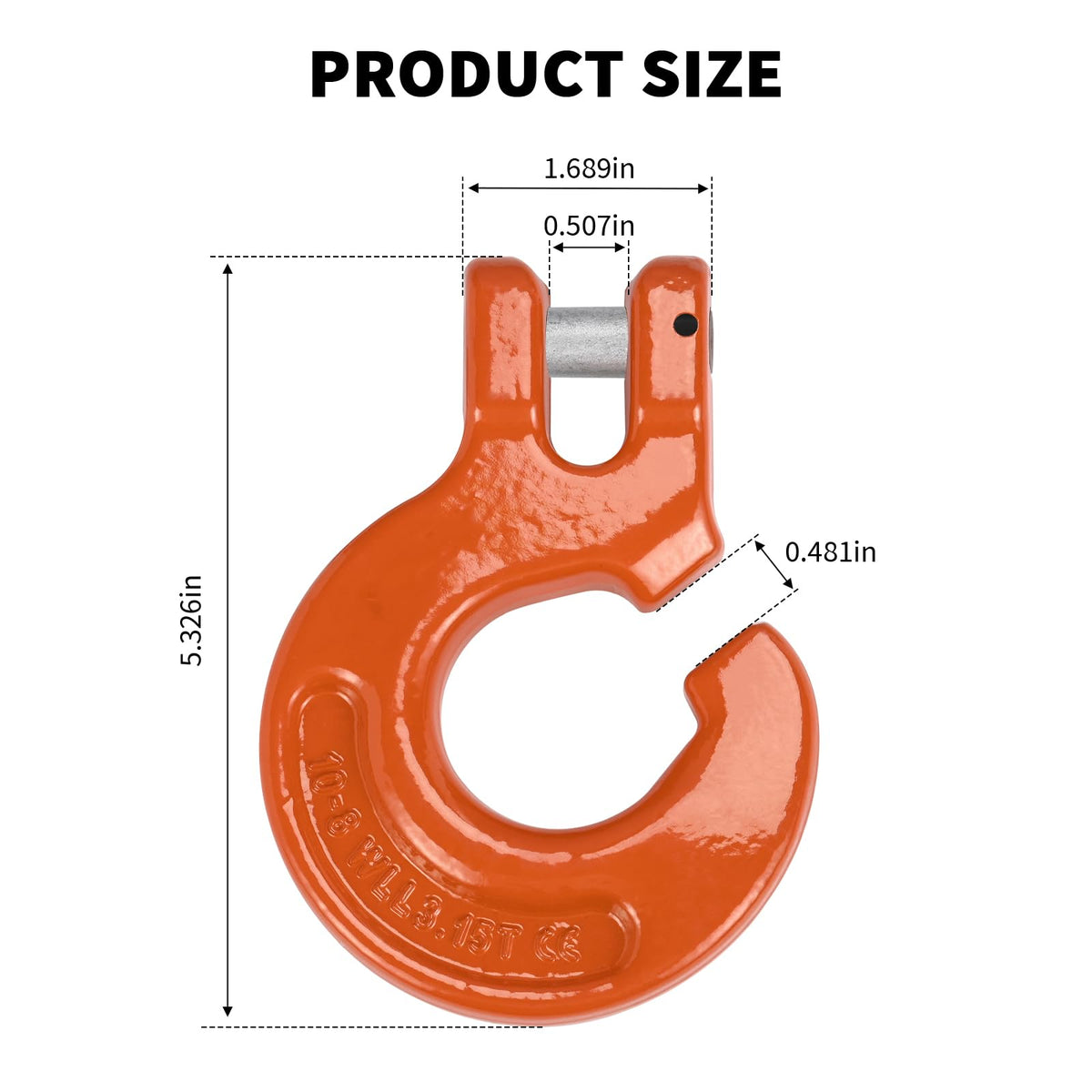 3/8" Logging Choke Chain Hooks, 3.15 Ton C589116