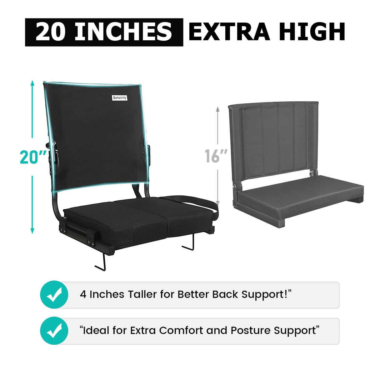 Portable Folding Stadium Seat with High Back P141