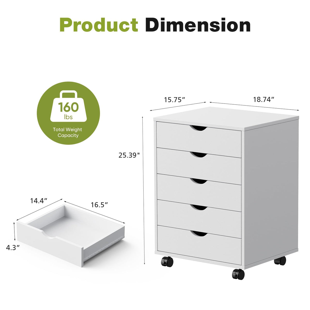 5 Drawer Wooden Dresser C89585