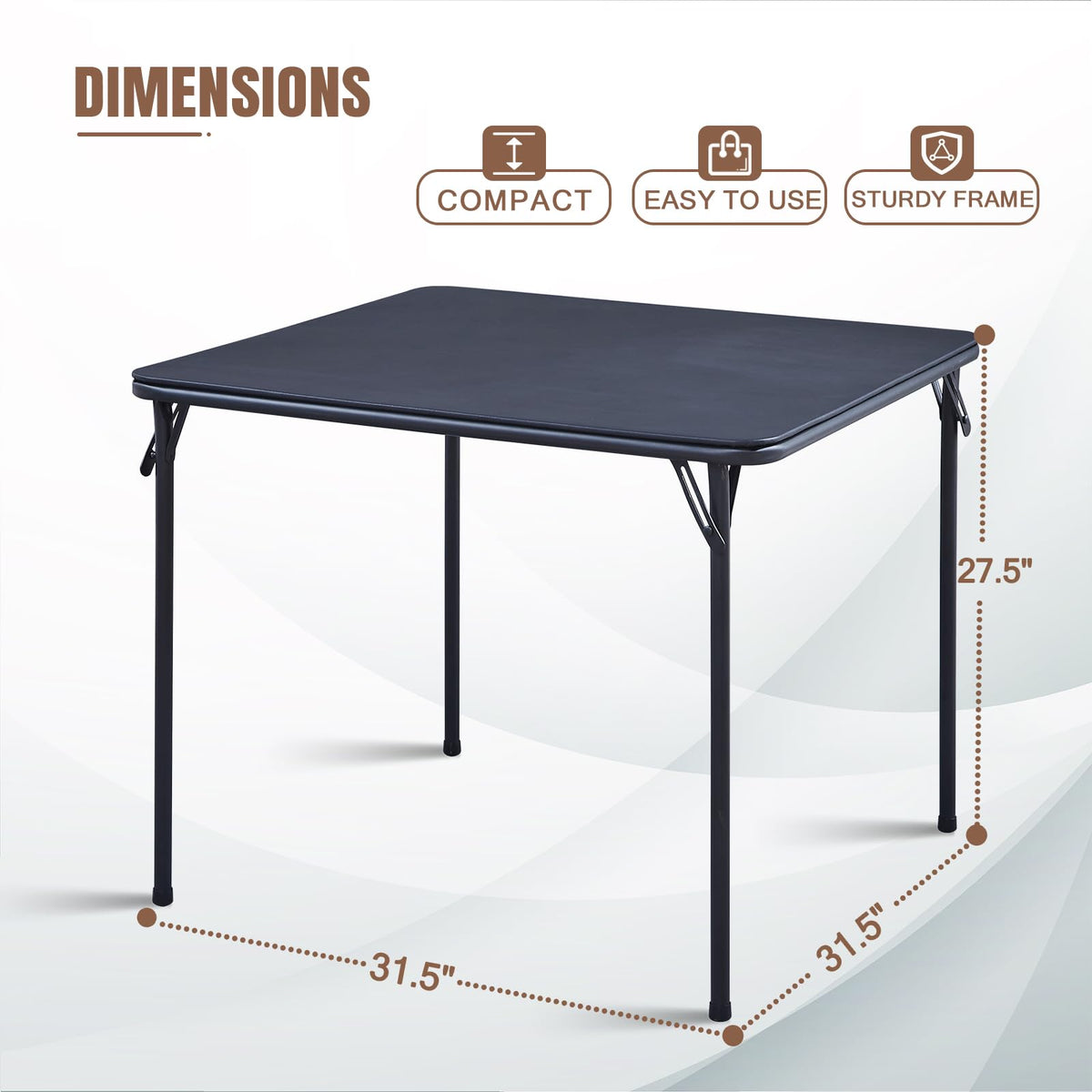 Black 32x32 Folding Table Z30171