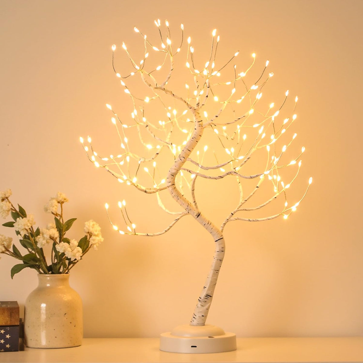 Warm White 108 LED Artificial Birch Tree Lights T128