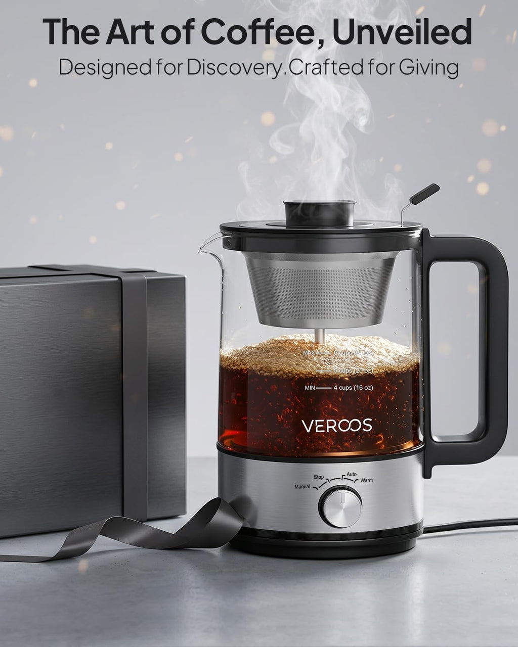 Electric 6-Cup Borosilicate Glass Percolator Coffee Pot R664771