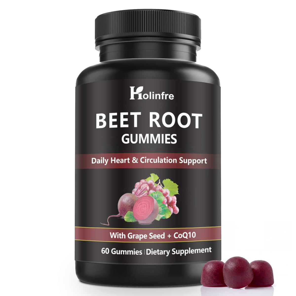 Beet Root Gummies with Grape Seed & CoQ10 V941462
