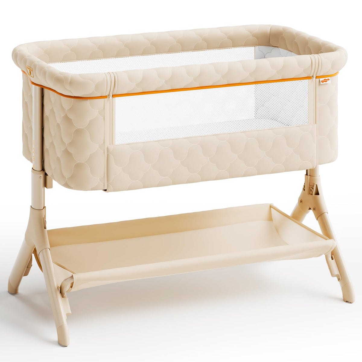 Beige 3-in-1 Foldable Baby Bassinet with Wheels Y811