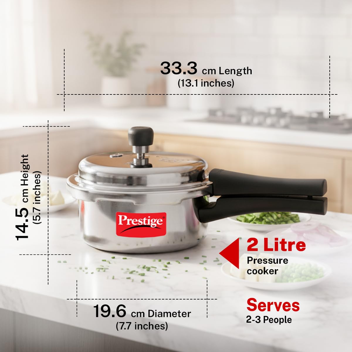 2 Liter Aluminium Pressure Cooker F404954