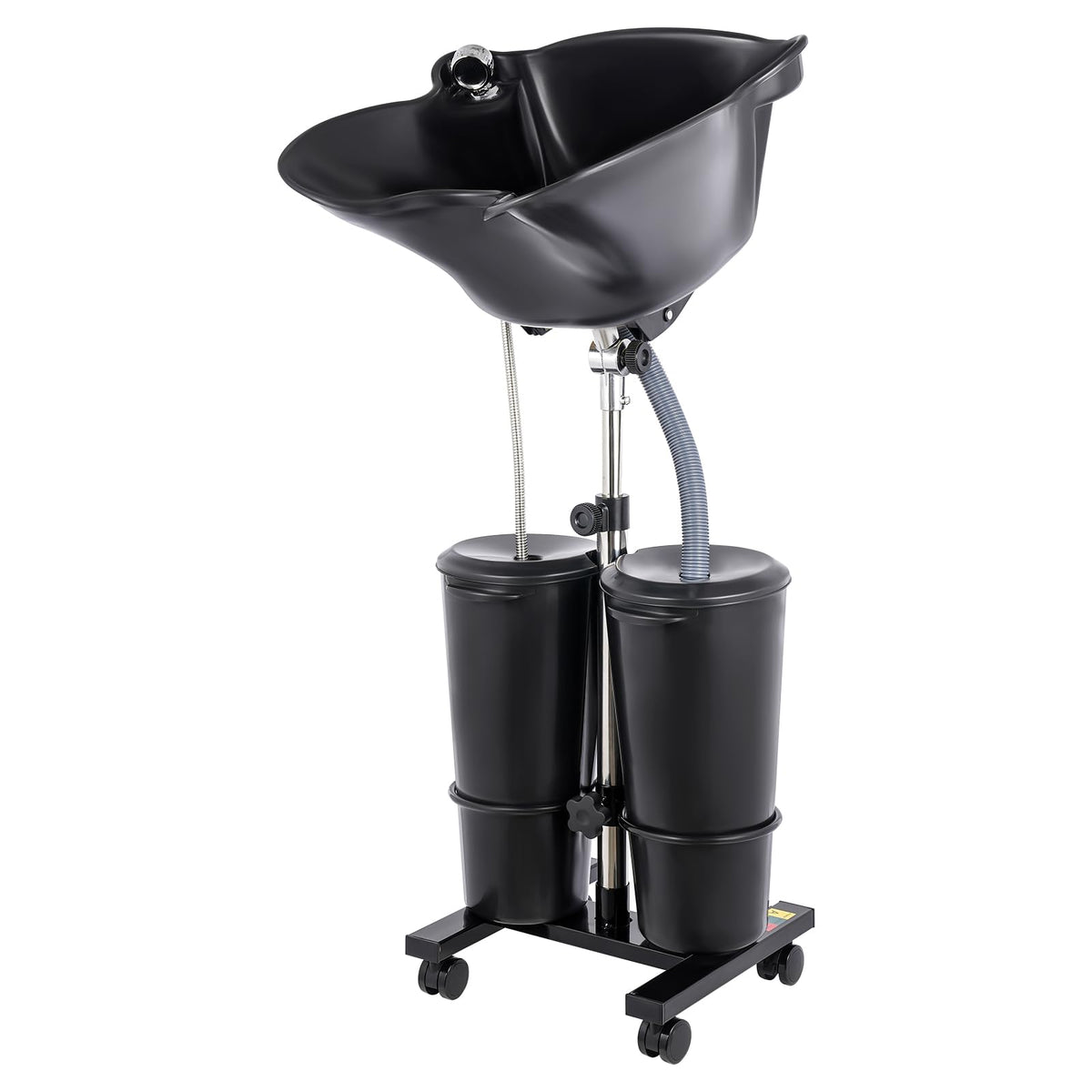 Portable Shampoo Bowl with Electric Pump, 2 Buckets, Adjustable Height J627408