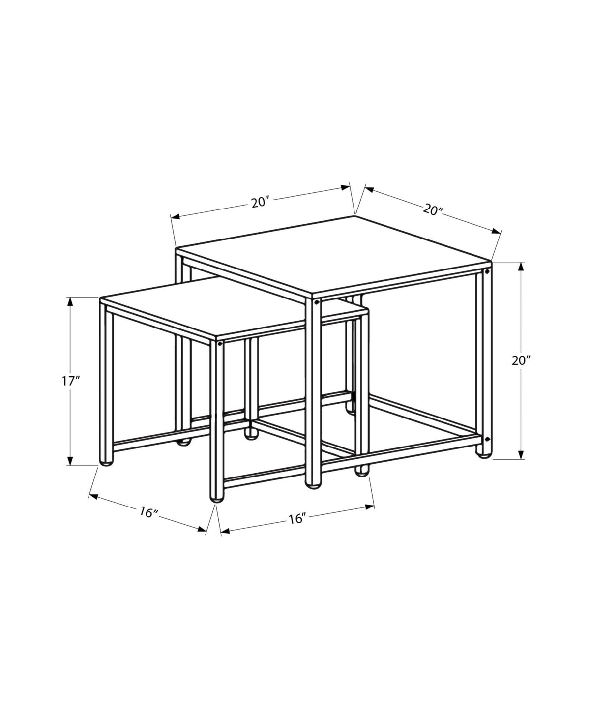 Set of 2 Nesting Tables S3259