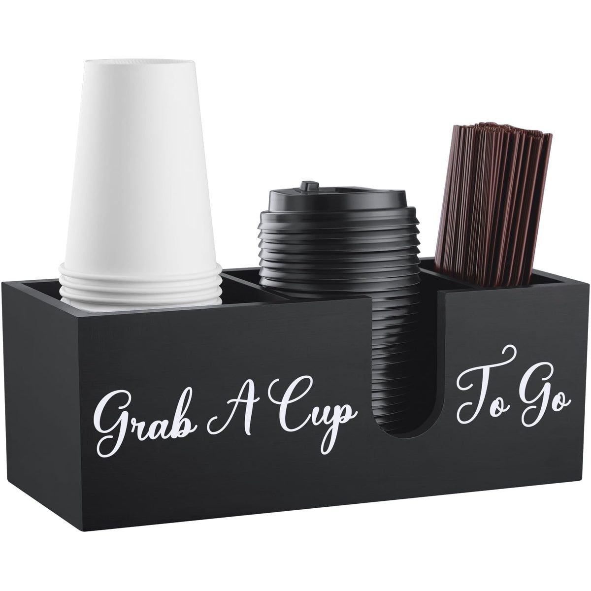 Wood Coffee Cup Holder for Countertop I52182