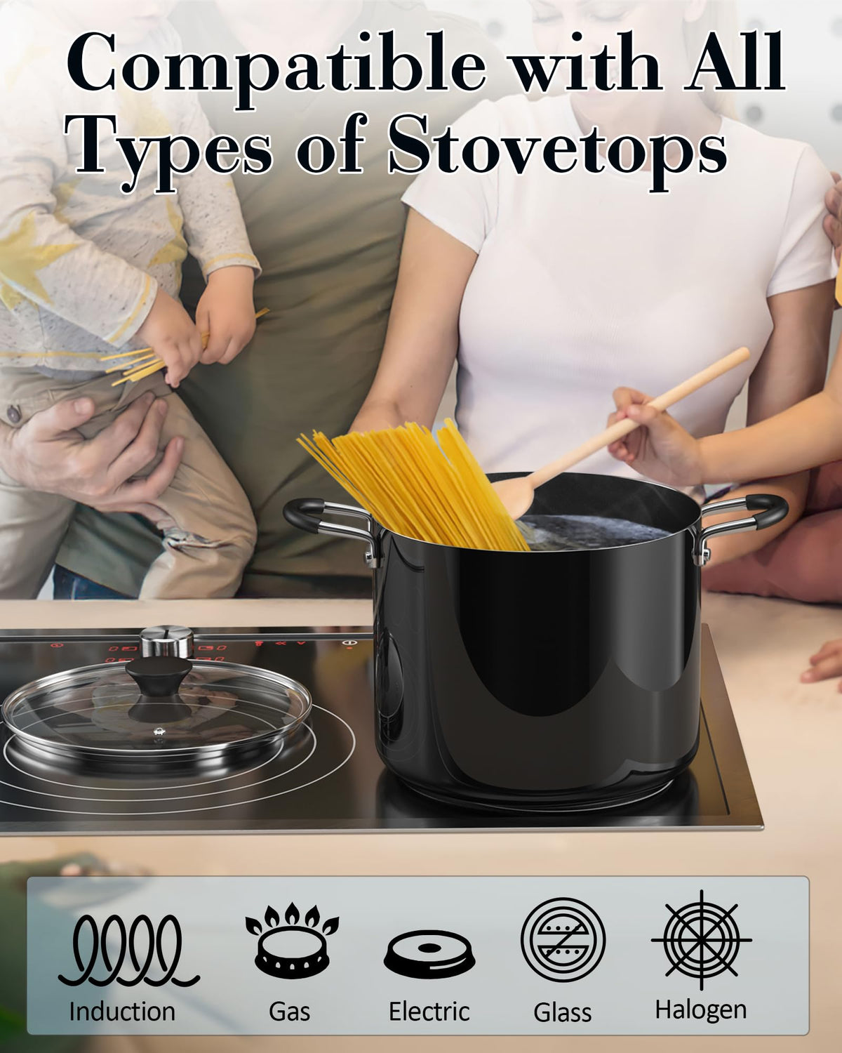 10.5 Quart Non Stick Stock Pot with Lid X8892