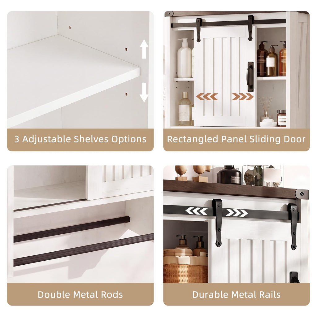 Bathroom Wall Cabinet with Sliding Door G507444