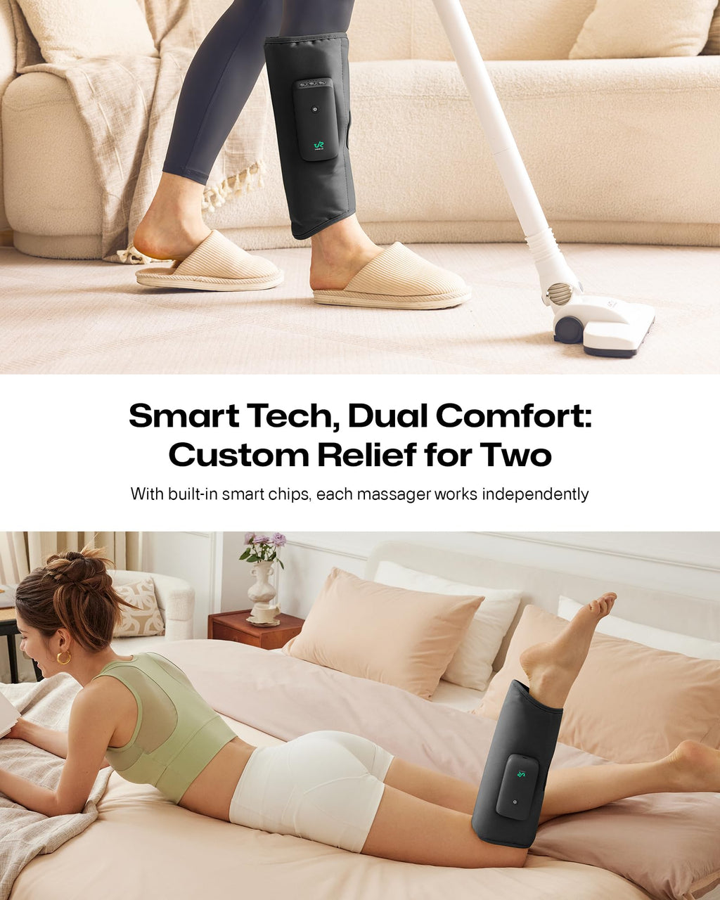 Smart Calf Massager with Air Compression, Adjustable Heat P38470