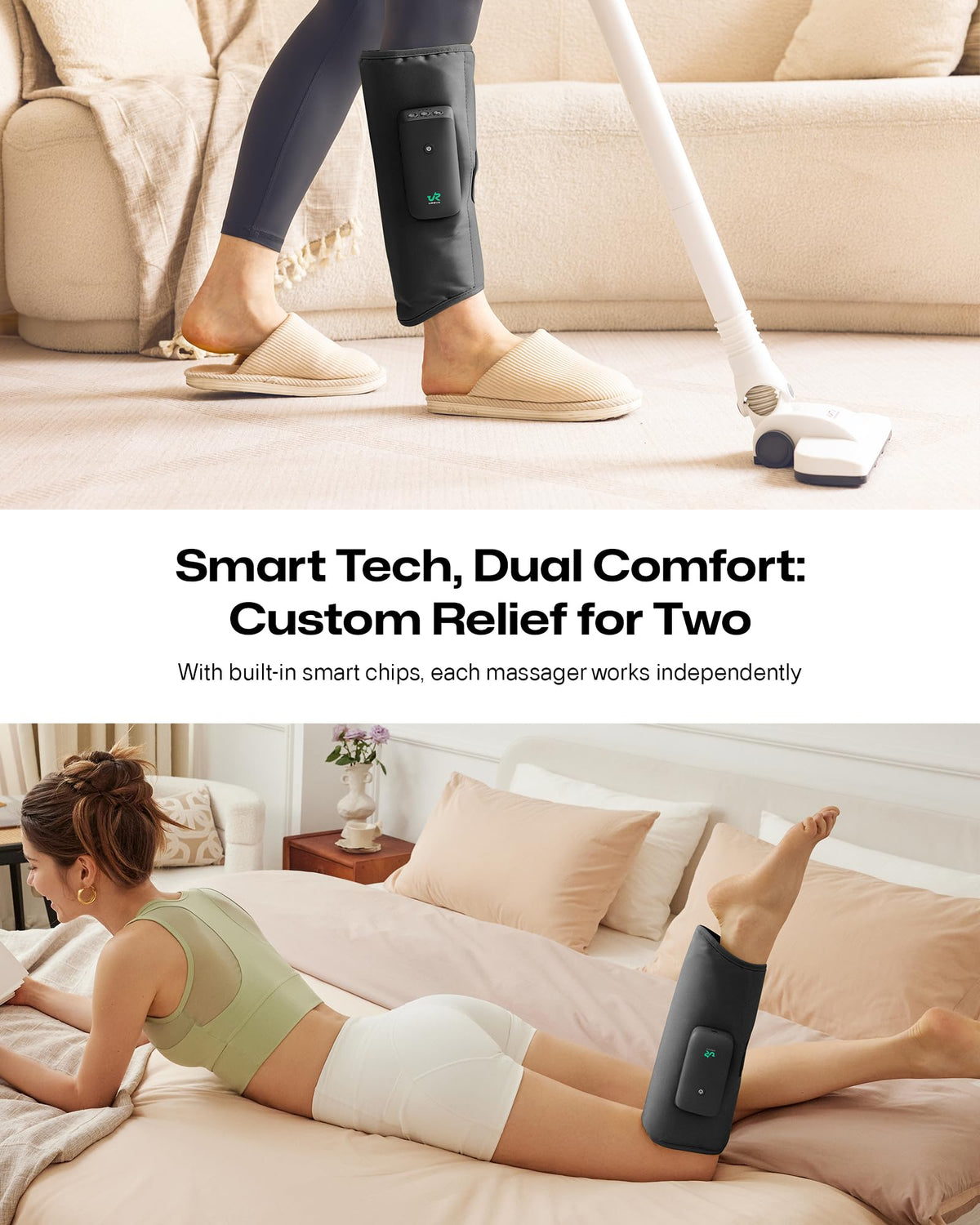 Smart Calf Massager with Air Compression, Adjustable Heat P38470