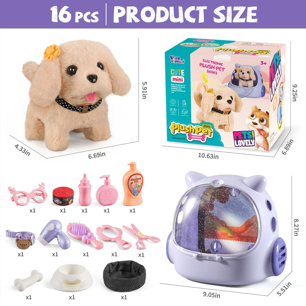 16 Pcs Robot Dog Toys for Girls H281173