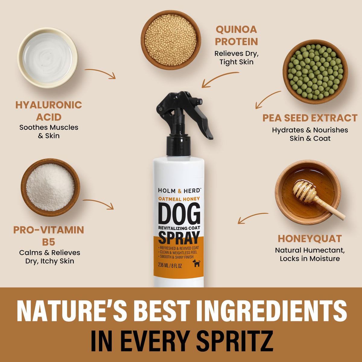 Oatmeal Honey Dog Deodorizing Spray T7220