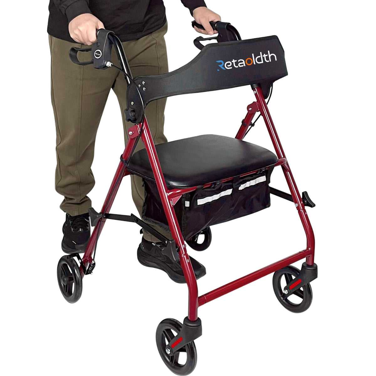 Foldable Rollator Walker with Seat D834290