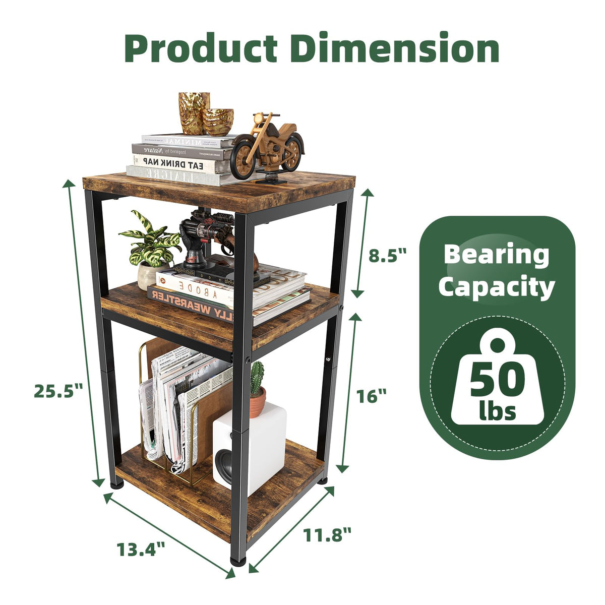 3 Tiers Shelf Side Table I6260