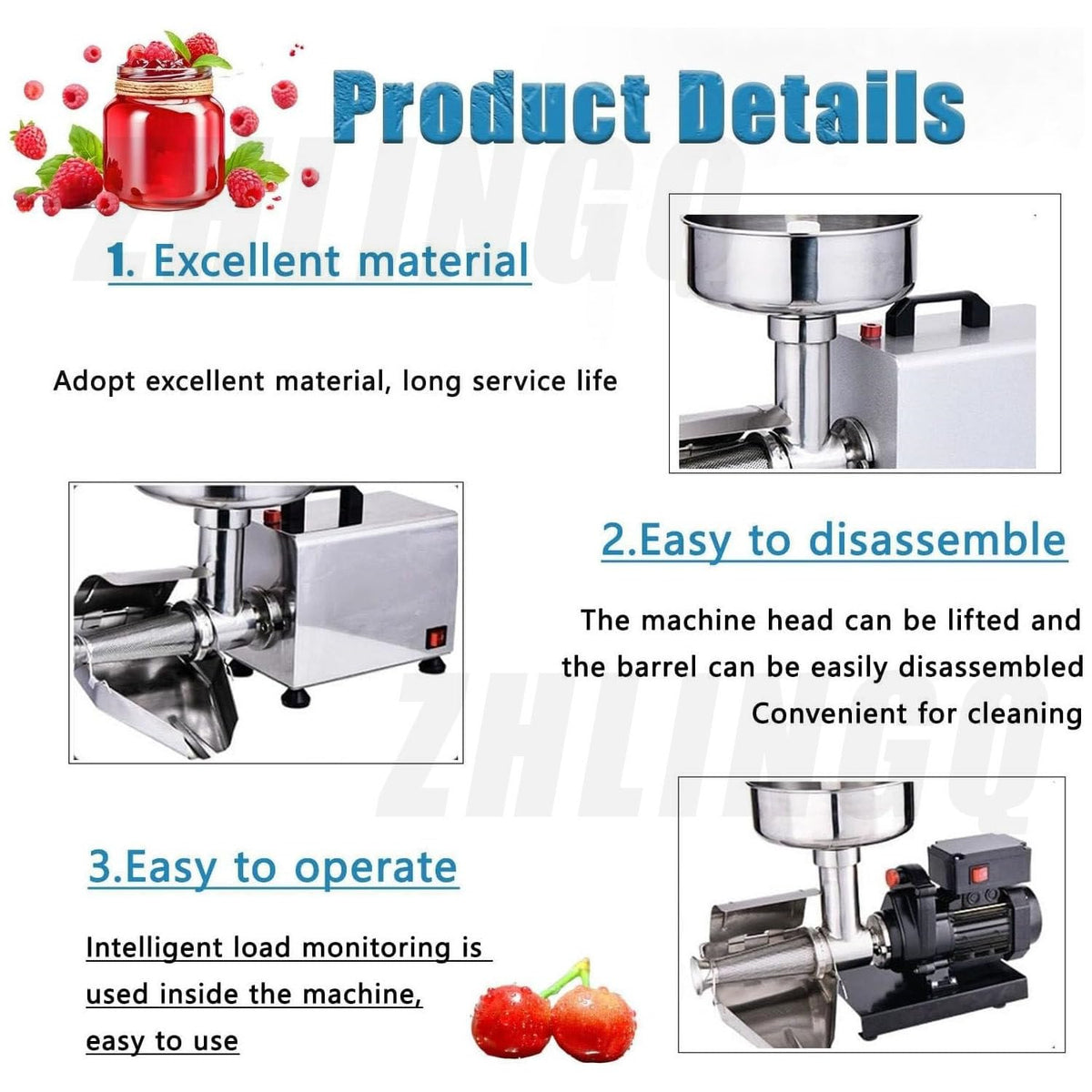 450W Stainless Steel Electric Tomato Strainer O265