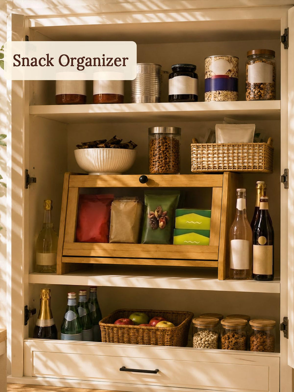 Bread Box with Top Shelf, 1 Tier Q547899