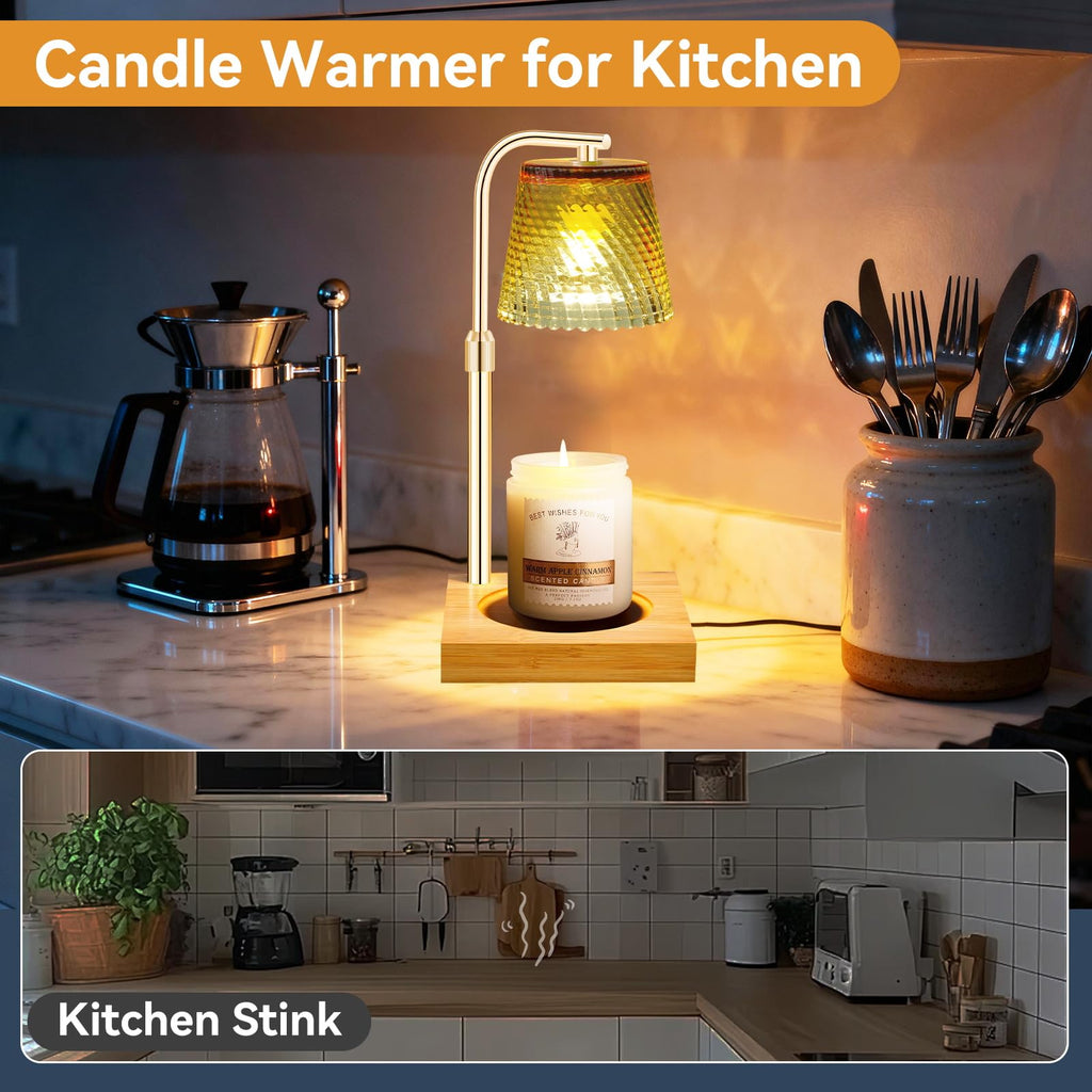 Height Adjustable Dimmable Candle Warmer Lamp with Timer Y88457