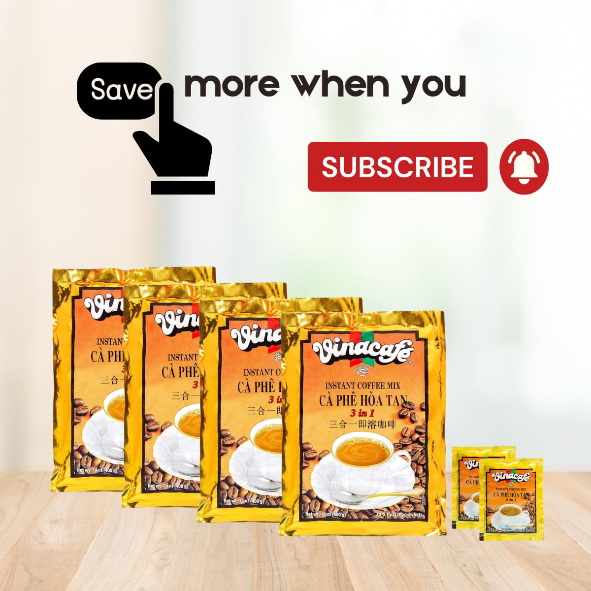 Instant Coffee Packets 3 in 1 Medium Roast 20 Sachets R14970